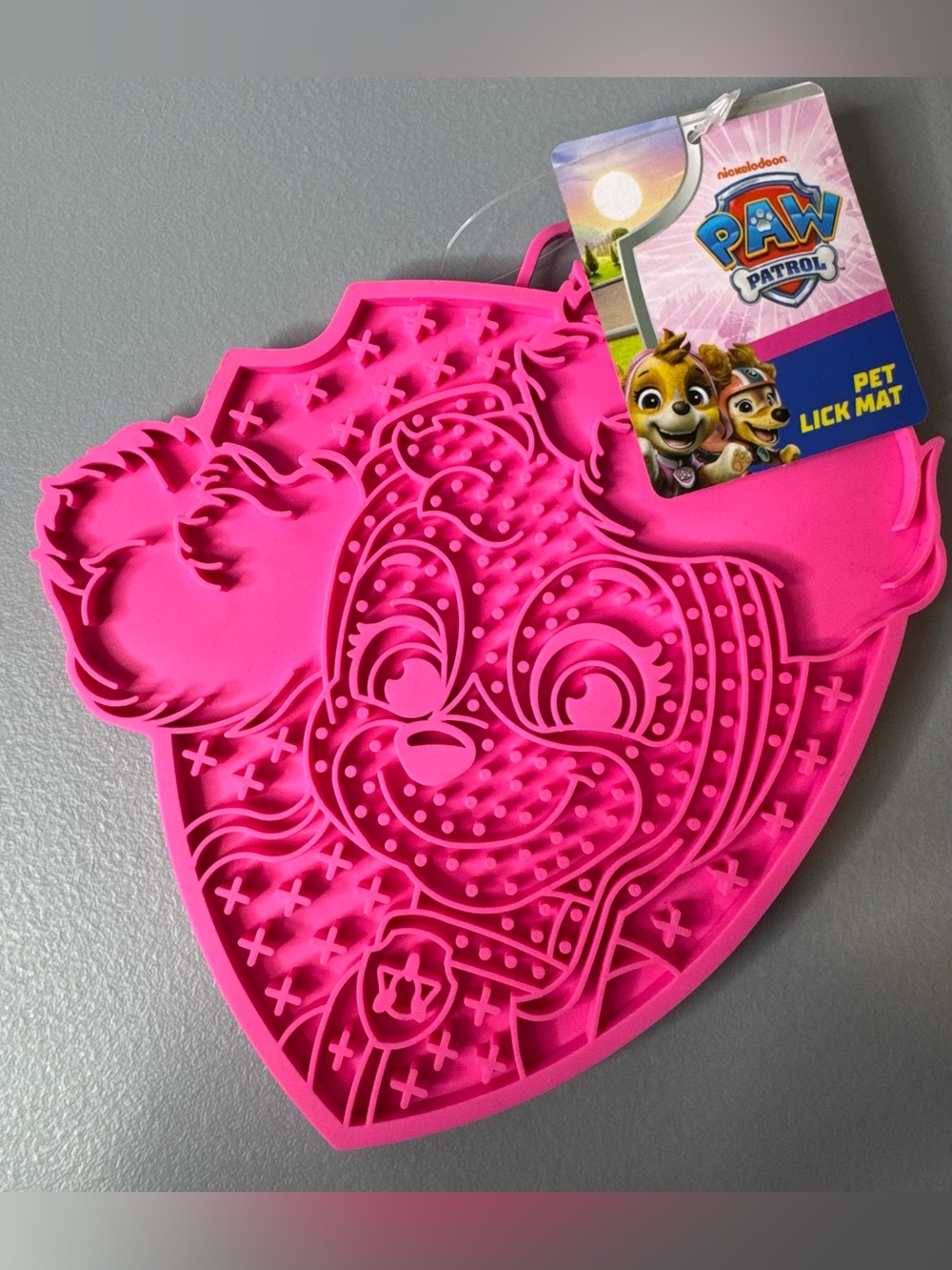 Paw Patrol sky shaped Hot Pink Silicone Pet Lick Mat - Character Shape cat dog